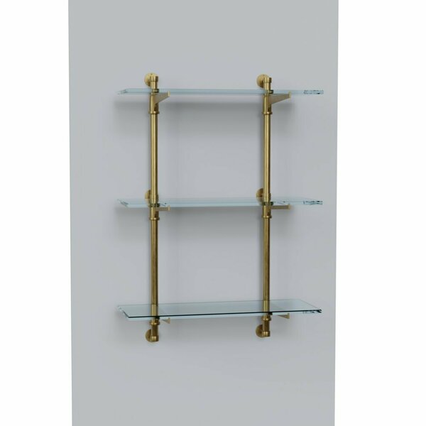 Designs Of Distinction Cantilever Bistro Shelf Kit - 3 Shelves - Satin Brass 01CANT1036SB1